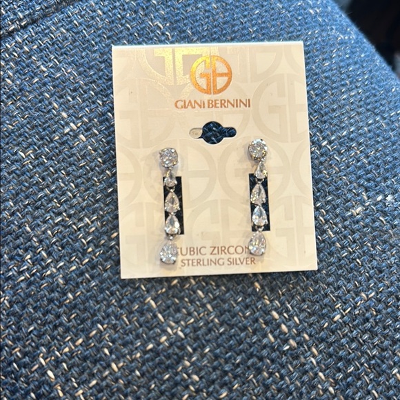 Giani Bernini Sterling Silver Cubic Zirconia Earrings - Picture 1 of 3